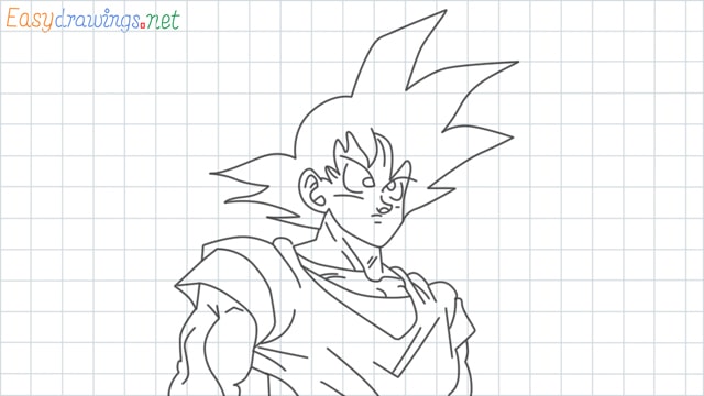 grid line Goku drawing