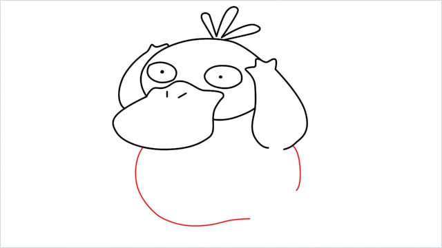 how to draw Psyduck step (7)