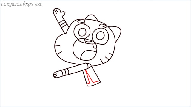 how to draw a Gumball Watterson step (12)