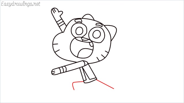 how to draw a Gumball Watterson step (13)