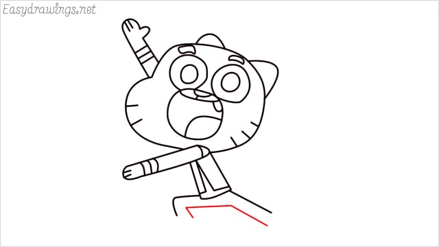 how to draw a Gumball Watterson step (14)