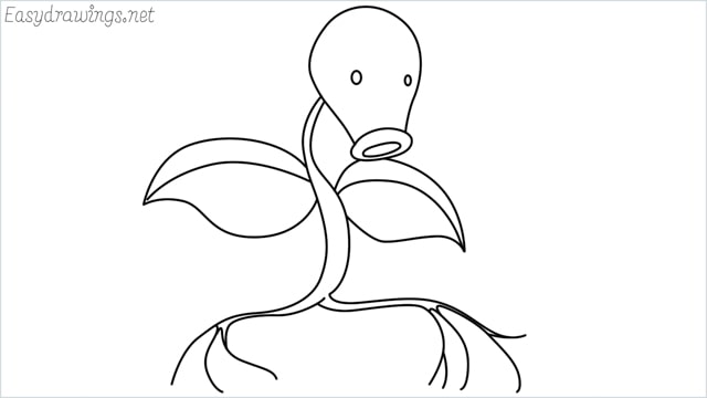 how to draw a bellsprout step by step
