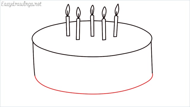 how to draw a birthday cake step (6)