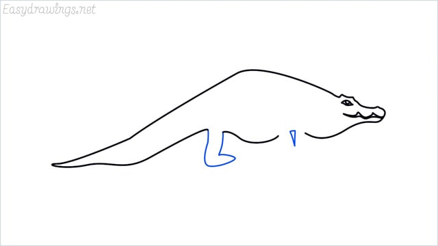 how to draw a crocodile step (7)
