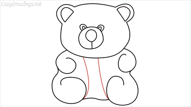 how to draw a cute teddy bear step (10)
