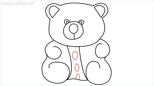 how to draw a cute teddy bear step (11)