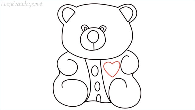 how to draw a cute teddy bear step (12)