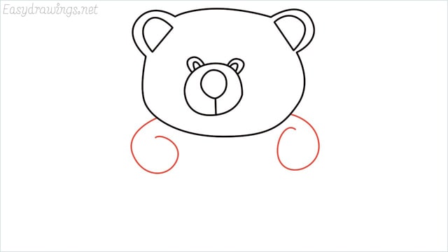 how to draw a cute teddy bear step (7)