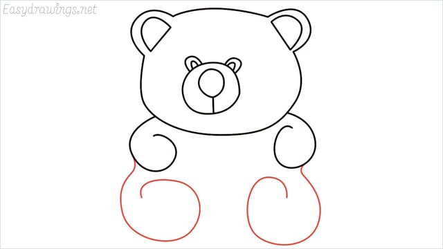 how to draw a cute teddy bear step (8)