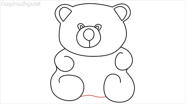 how to draw a cute teddy bear step (9)
