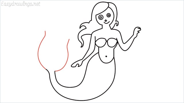 how to draw a mermaid step (13)