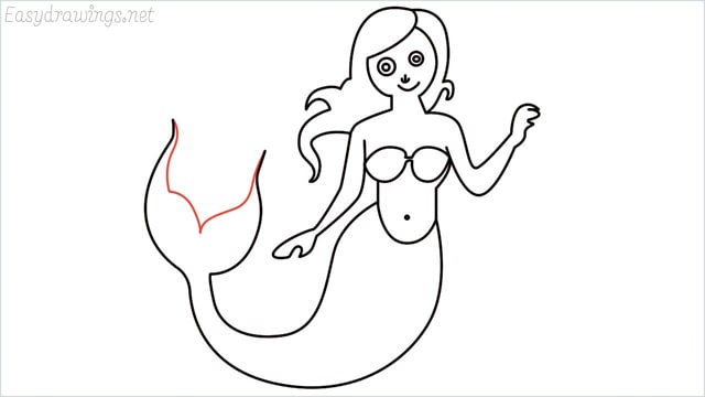 how to draw a mermaid step (14)