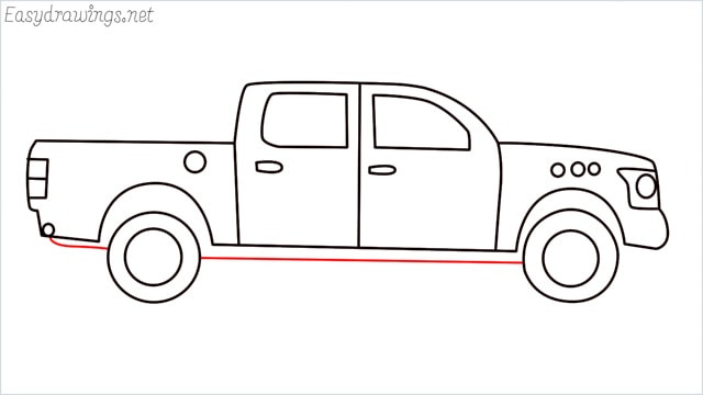 how to draw a pickup truck step (10)