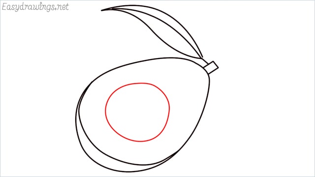 how to draw an avocado step (6)