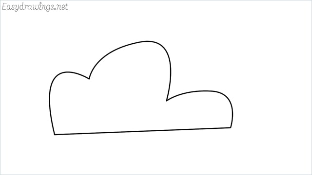 how to draw clouds step by step