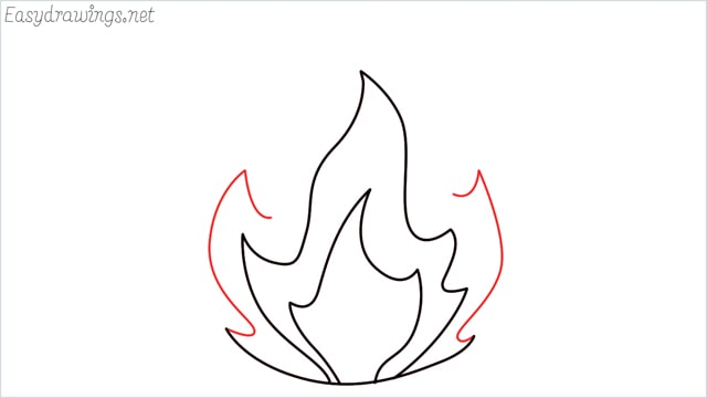 how to draw fire step (6)