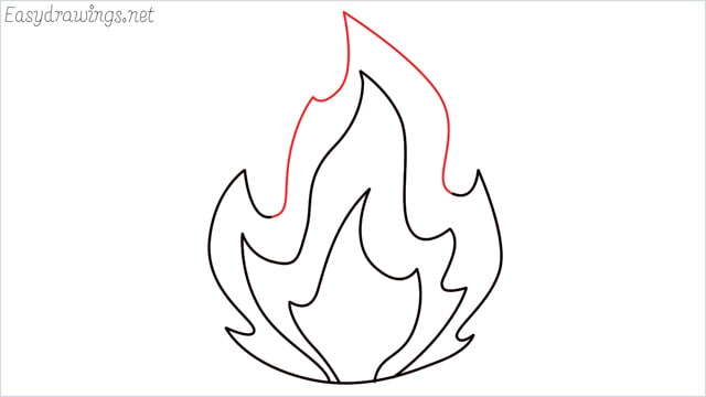 how to draw fire step (7)
