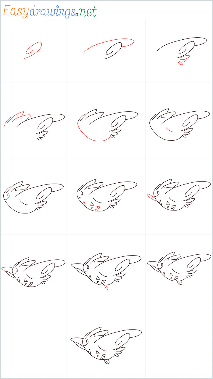 all reference outline drawing in one place for Togekiss drawing tutorial