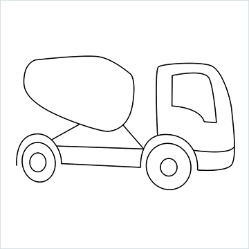Cement truck drawing