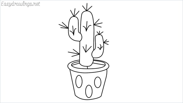 how to draw a cactus drawing step by step for beginners