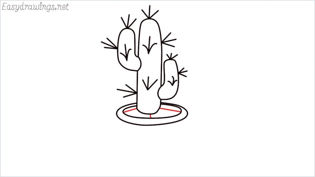how to draw a cactus step (9)