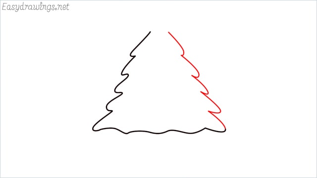 how to draw a christmas tree step (3)
