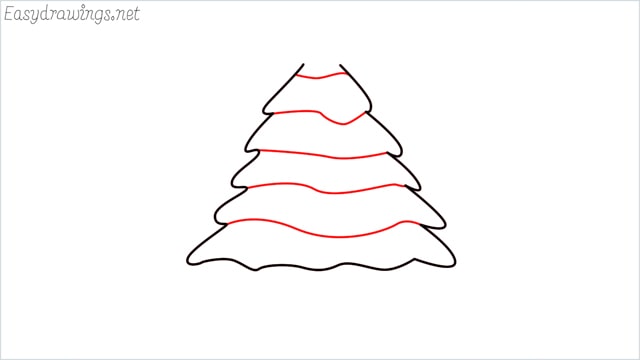 how to draw a christmas tree step (4)