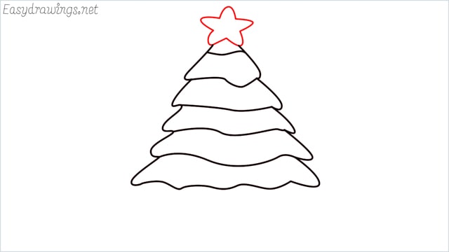 how to draw a christmas tree step (5)