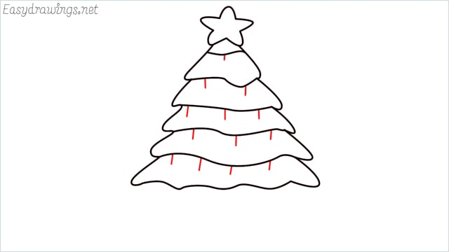 how to draw a christmas tree step (6)