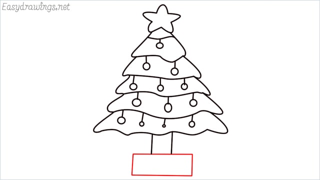 how to draw a christmas tree step (9)