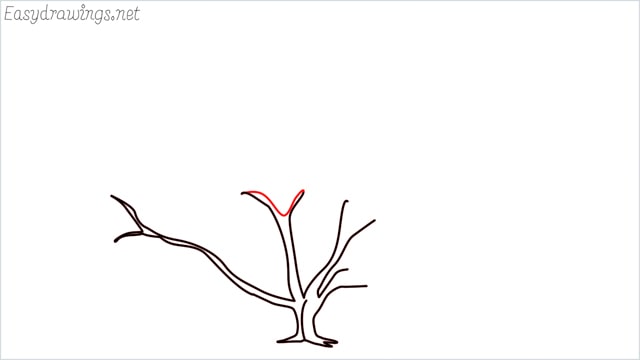 How to draw a fall tree step by step - Easydrawings.net