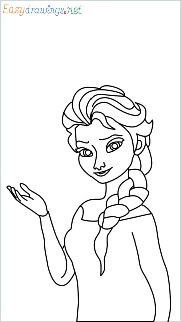 How to Draw Elsa step by step for beginners: Easy 30 phase