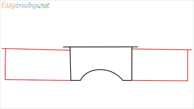 how to draw a school step (2)