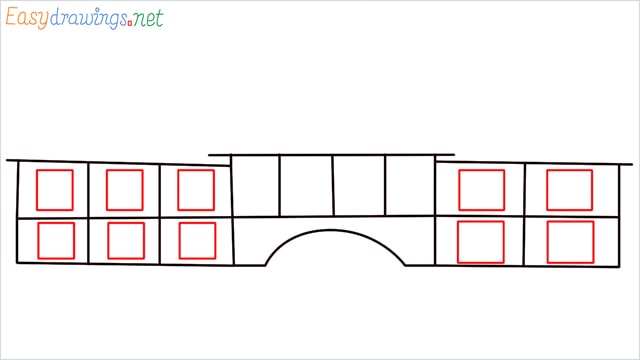 how to draw a school step (5)