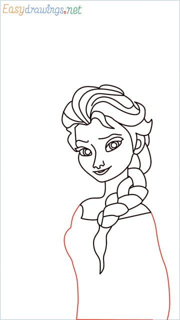 How to Draw Elsa step by step for beginners: Easy 30 phase