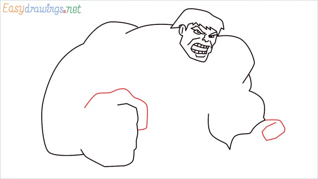 How to draw Hulk step (10)