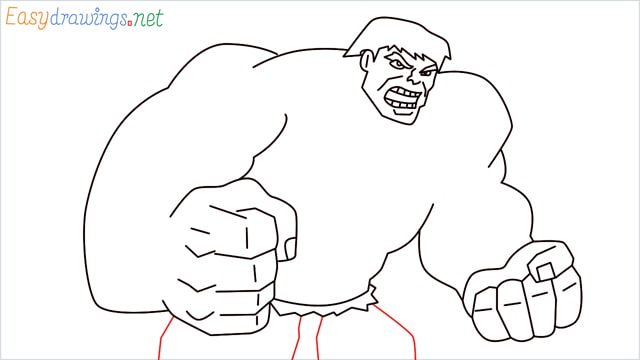 How to draw Hulk step (15)