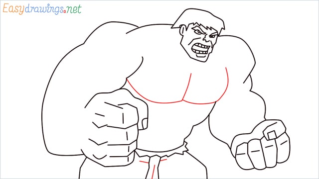 How to draw Hulk step (16)