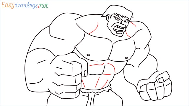 How to draw Hulk step (19)