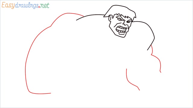 How to draw Hulk step (8)