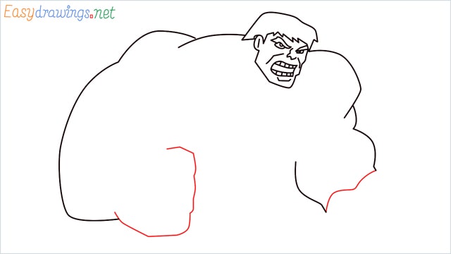 How to draw Hulk step (9)