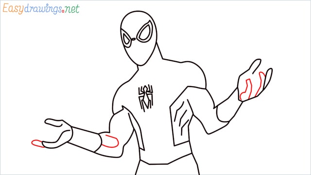 How to draw Spiderman step (11)