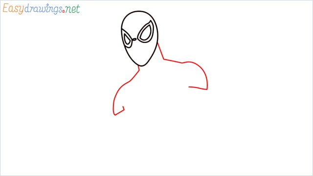 How to draw Spiderman step (4)