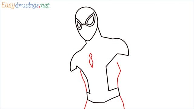 How to draw Spiderman step (6)
