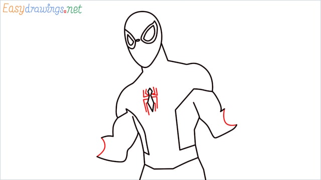 How to draw Spiderman step (8)