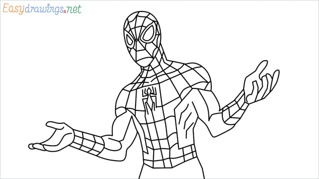 how to draw spiderman step by step