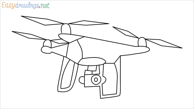 How to draw a Drone step by step