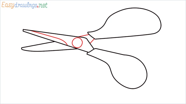 How to draw a Scissors step (5)
