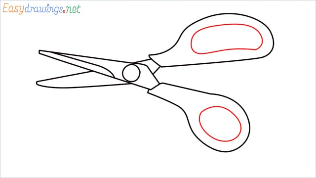 How to draw a Scissors step (6)
