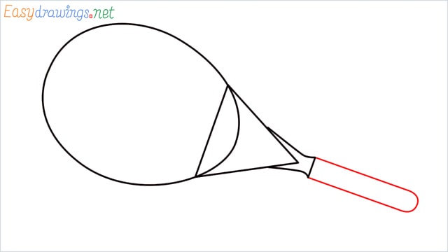 How to draw a Tennis racket step (4)